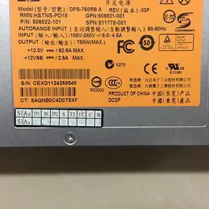 free ship Lot of 4 of 750W POWER SUPPLY 506822-101 DL380 ML 370 G6 DPS-750RB 511778-001,server power supply for 360 380G6 G7