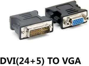 DVI Revolution VGA Female Adapter DVI-I Plug 24 + 5 P To VGA Jack Adapter HD Video Graphics Card Converter for PC HDTV Projector