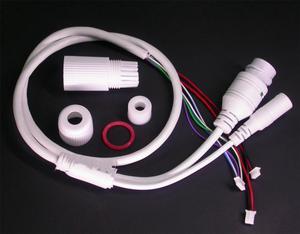 LAN cable for CCTV IP camera board module (RJ45 / DC) standard type without 4/5/7/8 wires , 1x status LED