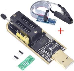 CH341A 24 25 Series EEPROM Flash BIOS USB Programmer Module + SOIC8 SOP8 Test Clip for EEPROM 93CXX / 25CXX / 24CXX