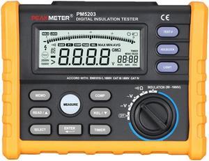 PEAKMETER MS5203 Analog and Digital 1000V  Insulation Resistance Tester megger meter 0.01~10G Ohm with Multimeter