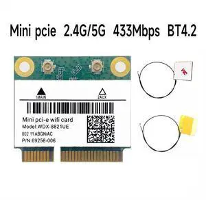 RTL8821CE 802.11AC Wi-Fi+BT 4.2 433Mbps WIFI 4.2 Bluetooth 2.4GHz 5GHz dual-band mini PCIe 802.11AC 433M wifi CARD RTL8821 RTL8821CE 802.11AC Wi-Fi+BT 4.2 433Mbps WIFI 4.2 Bluetooth 2.4GHz 5GHz dual-band mini PCIe 802.11AC 433M wifi CARD RTL8821