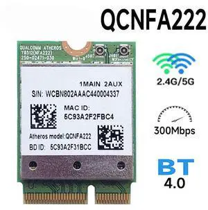 QCNFA222 AR5BWB222 802.11a/b/g/n Wireless WIFI Bluetooth Card 2.4GHz 5GHz WiFi + BT 4.0 NGFF Wlan QCNFA222 AR5BWB222 802.11a/b/g/n Wireless WIFI Bluetooth Card 2.4GHz 5GHz WiFi + BT 4.0 NGFF Wlan