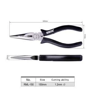 RML-150 Diagonal Multipurpose Long Nose Pliers Electrician Needle Nose Plier RML-150 Diagonal Multipurpose Long Nose Pliers Electrician Needle Nose Plier
