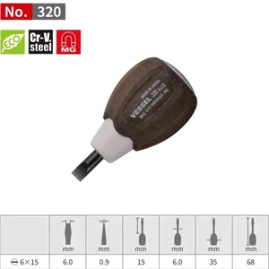 1Pcs Woody Driver Stubby Non-Slip Handle for Phillips & Slotted Screws Mini Magnetic Screwdriver No.320 Series 1Pcs Woody Driver Stubby Non-Slip Handle for Phillips & Slotted Screws Mini Magnetic Screwdriver No.320 Series
