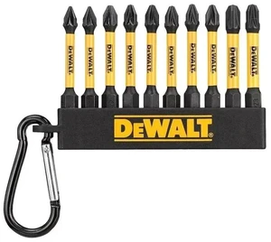 57mm Pozi & Phillips High Impact Screwdriver Bit Set with Key Ring PZ1 PZ2 PH2 Power Tool Accessories DT7274-QZ 57mm Pozi & Phillips High Impact Screwdriver Bit Set with Key Ring PZ1 PZ2 PH2 Power Tool Accessories DT7274-QZ