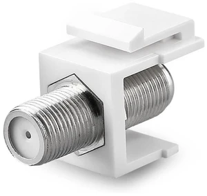 10-Pack Coaxial Insert, Gold-Plated RG6 Insert F-Type Keystone Connectors 10-Pack Coaxial Insert, Gold-Plated RG6 Insert F-Type Keystone Connectors