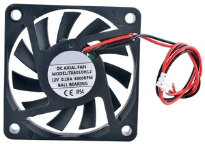 TX6010H12 60mm High-Speed Cooling Fan Ball Bearing DC12V 0.18A Computer Chassis Cooling Fan Power Supply Hardware 60x10mm TX6010H12 60mm High-Speed Cooling Fan Ball Bearing DC12V 0.18A Computer Chassis Cooling Fan Power Supply Hardware 60x10mm