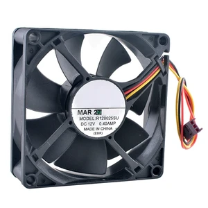 R128025SU 80mm 80x80x25mm High-Speed Cooling Fan DC12V 0.40A 3Pin Hydraulic Bearing for Chassis CPU Computer Hardware R128025SU 80mm 80x80x25mm High-Speed Cooling Fan DC12V 0.40A 3Pin Hydraulic Bearing for Chassis CPU Computer Hardware