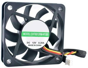 CHT6012RM-R15B 60mm 60x60x15mm DC12V 0.20A 3Pin Axial Fan Cooling Fan for Switch Power Supply CHT6012RM-R15B 60mm 60x60x15mm DC12V 0.20A 3Pin Axial Fan Cooling Fan for Switch Power Supply