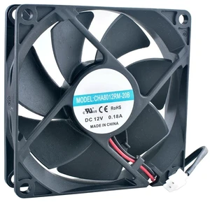 CHA8012RM-20B 80mm 80x80x20mm 8020 DC12V 0.18A 2Pin 2150RPM Cooling Fan for Inverter Power Supply CHA8012RM-20B 80mm 80x80x20mm 8020 DC12V 0.18A 2Pin 2150RPM Cooling Fan for Inverter Power Supply
