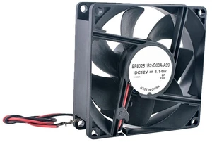 EF80251B2-Q00A-A99 80mm 80x80x25mm DC12V 1.14W 2Pin Ball Bearing Cooling Fan for Chassis Power Supply EF80251B2-Q00A-A99 80mm 80x80x25mm DC12V 1.14W 2Pin Ball Bearing Cooling Fan for Chassis Power Supply