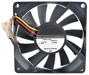 D08R-12TS1 80mm 80x80x15mm Miniature Cooling Fan DC12V 0.09A 3Pin for Refrigerators Compact Cooling Solution D08R-12TS1 80mm 80x80x15mm Miniature Cooling Fan DC12V 0.09A 3Pin for Refrigerators Compact Cooling Solution