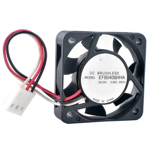 EFB0405HHA 40mm 40x40x10mm DC5V 0.25A 3Pin 7000RPM High Speed Cooling Fan for Printer Power Supply EFB0405HHA 40mm 40x40x10mm DC5V 0.25A 3Pin 7000RPM High Speed Cooling Fan for Printer Power Supply