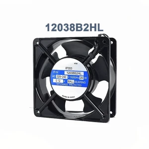 12038B2HL 12038 120x120x38mm AC220-240V 50/60Hz 20W 0.12A Ball Bearing Cooling Axial Flow Fan 12038B2HL 12038 120x120x38mm AC220-240V 50/60Hz 20W 0.12A Ball Bearing Cooling Axial Flow Fan