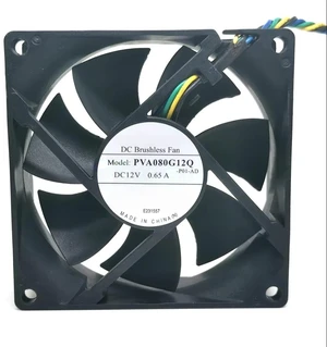 PVA080G12Q 80mm 80x80x25mm 12V PWM Cooling Fan 59CFM 4Wire 4Pin Cooler for Server Computer PVA080G12Q 80mm 80x80x25mm 12V PWM Cooling Fan 59CFM 4Wire 4Pin Cooler for Server Computer