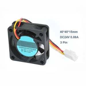 109P0424H7D28 40x40x15mm 4015 24V 0.08A 3Wire Machine Server Inverter Cooling Fan 109P0424H7D28 40x40x15mm 4015 24V 0.08A 3Wire Machine Server Inverter Cooling Fan