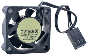 R123510BH 30mm 3010 30x30x10mm DC12V 0.25A Dual Ball Bearings Quiet Cooling Fan for Microcomputer CPU R123510BH 30mm 3010 30x30x10mm DC12V 0.25A Dual Ball Bearings Quiet Cooling Fan for Microcomputer CPU
