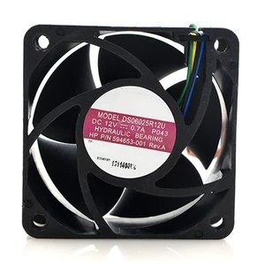 DS06025R12U DC12V 0.7A 8.4W 5200RPM 60mm 6025 60x60x25mm PWM Temperature Controlled Cooling Fan DS06025R12U DC12V 0.7A 8.4W 5200RPM 60mm 6025 60x60x25mm PWM Temperature Controlled Cooling Fan