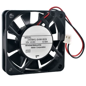 2406KL-04W-B29 60mm 60x60x15mm DC12V 0.10A 2Pin 3100RPM Dual Ball Bearing Cooling Fan for Frequency Converter 2406KL-04W-B29 60mm 60x60x15mm DC12V 0.10A 2Pin 3100RPM Dual Ball Bearing Cooling Fan for Frequency Converter