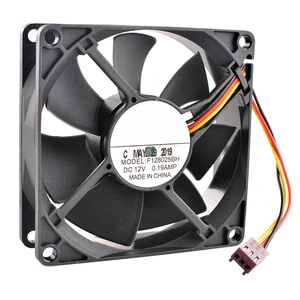 F128025BH 80mm 80x80x25mm DC12V 0.19A 2800RPM Dual Ball Bearing Cooling Fan for Chassis CPU F128025BH 80mm 80x80x25mm DC12V 0.19A 2800RPM Dual Ball Bearing Cooling Fan for Chassis CPU