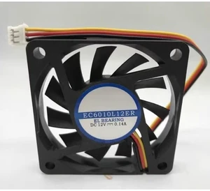 EC6010L12ER DC12V 0.14A 3Wire Silent Fan 6010 60x60x10mm EC6010L12ER DC12V 0.14A 3Wire Silent Fan 6010 60x60x10mm