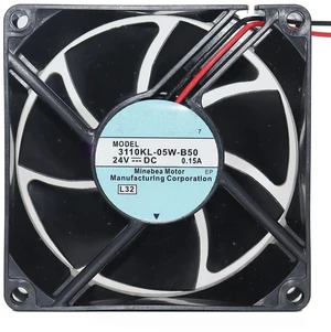 3110KL-05W-B50 80mm 8025 80x80x25mm 24V 0.15A Silent Inverter Dual Ball Bearing Cooling Fan 3110KL-05W-B50 80mm 8025 80x80x25mm 24V 0.15A Silent Inverter Dual Ball Bearing Cooling Fan