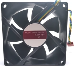 DL08025R12U 8025 80x80x25mm 12V 0.5A PWM Fan Speed Control Cooling Fan DL08025R12U 8025 80x80x25mm 12V 0.5A PWM Fan Speed Control Cooling Fan