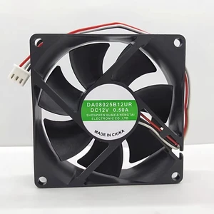 DA08025B12UR 80mm 8025 80x80x25mm DC12V 0.50A Dual Ball Bearing High-Volume Cooling Fan Server Inverter Power Supply DA08025B12UR 80mm 8025 80x80x25mm DC12V 0.50A Dual Ball Bearing High-Volume Cooling Fan Server Inverter Power Supply