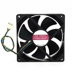 DS09225R12H 92mm 9025 90x90x25mm DC12V 0.41A 4Pin PWM Cooling Fan Wind Capacity DS09225R12H 92mm 9025 90x90x25mm DC12V 0.41A 4Pin PWM Cooling Fan Wind Capacity