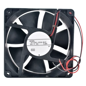 4715KL-05W-B20 120mm 120x120x38mm DC24V 0.28A 2Pin Dual Ball Bearing Axial Flow Fan Cooling Fan for Frequency Converter 4715KL-05W-B20 120mm 120x120x38mm DC24V 0.28A 2Pin Dual Ball Bearing Axial Flow Fan Cooling Fan for Frequency Converter