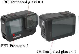 Protector de pantalla de vidrio templado para GoPro Hero 9 Protector de pantalla LCD  Protector de lente  Protector de pantalla frontal HD PET accesorio