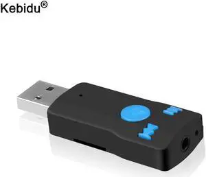 Kebidu-Receptor Bluetooth AUX, adaptador inalámbrico USB de 3,5mm, Dongle de Audio para llamadas, Receptor de altavoz de coche, conector Bluetooth