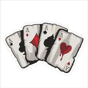 Gran oferta Popular de cartas para jugar de dibujos animados, 15,2x9,8 CM, pegatina de PVC para coche y motocicleta