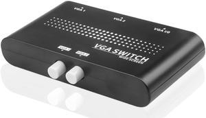 Kebidumei-Selector de interruptor para compartir Manual, caja para LCD PC, venta al por mayor, 2 en 1, salida VGA/SVGA, novedad