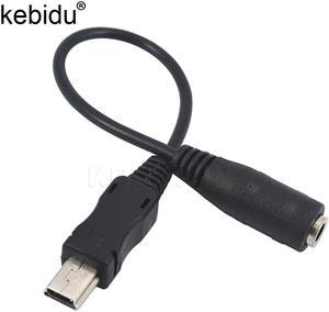 Cable de audio USB macho a Jack hembra de 35mm para adaptador de micrófono de Clip activo para cámara deportiva GoPro Hero 1 2 3 3 