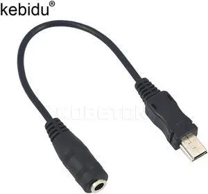 Kebidu-Cable de Audio Mini USB macho a Jack hembra de 3,5mm para micrófono de Clip activo, adaptador de micrófono para GoPro Hero 1 2 3 3