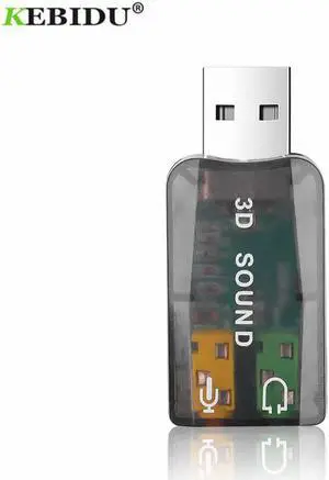 KEBIDU-enchufe de auricular con micrófono, usb externo, 3,5mm, auriculares estéreo, tarjeta de sonido 3d, adaptador de audio, nueva interfaz de altavoz para ordenador portátil