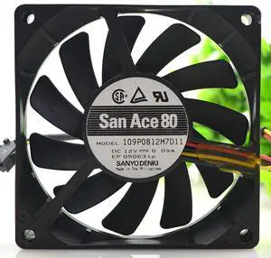 8015 8CM 12V 0.09A 109P0812M7D11 ultra-quiet 3-wire cooling fan