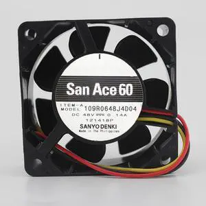 6025 6CM 48V fan 0.14A 109R0648J4D04 3-wire cooling fan
