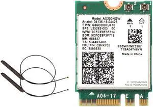Network Card AX200NGW WiFi 6 M.2 NGFF 3000Mbps 2.4G 5G Dual Band Bluetooth 5.1 802.11Ax WiFi Adapter with Antenna