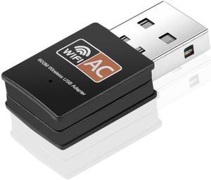 Adaptador WiFi USB inalámbricoordenador con llave electrónica de 600Mbps adaptador Lan USB receptor Ethernet tarjeta de red wifi de doble banda 5 Ghz