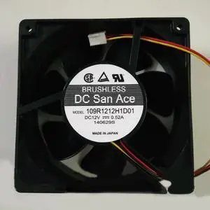 Cooling Fan 3pin120*120*38mm * for SANYO 109R1212H1D01 12038 12V 0.52A Server Case