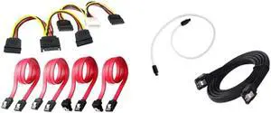 6 Pcs SSD / SATA III Hard Drive Connection Cables with 2 Pcs SATA 3.0 III SATA3 7Pin Data Cable 6Gb/S SSD Cables 6 Pcs SSD / SATA III Hard Drive Connection Cables with 2 Pcs SATA 3.0 III SATA3 7Pin Data Cable 6Gb/S SSD Cables