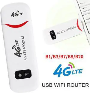 4G Portable Hotspot WiFi Router USB Adapter Router Mobile Broadband 150Mbps LTE with SIM Card European version