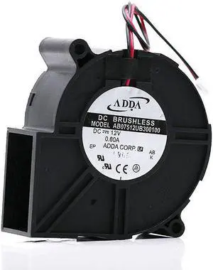 for ADDA ab07512ub300100 7530 12V 0.60a large volume turbine cooling fan