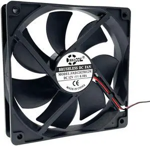 120mm 12cm Mute Computer PC Cooling Fan with Molex 4D plug,120X120X25mm 1700RPM 12V Ball Bearing Fan,Quiet Chassis Cooler