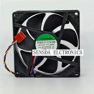 For Sunon EF92251S1-Q100-S99 9225 dc 12v 3.83w EF92251S1-Q000-S9A 90x25mm 90mm CPU Heat Sinks Cooler COOLING  Fan