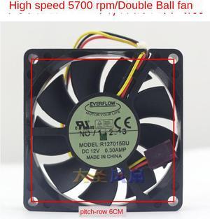 For everflow R127015BU DC 12V 0.30Amp 7015 7CM computer pc chassis Cooling Fan
