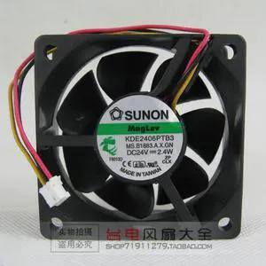 KDE2406PTB3 24V 2.4W 6025 6cm switching power supply inverter fan